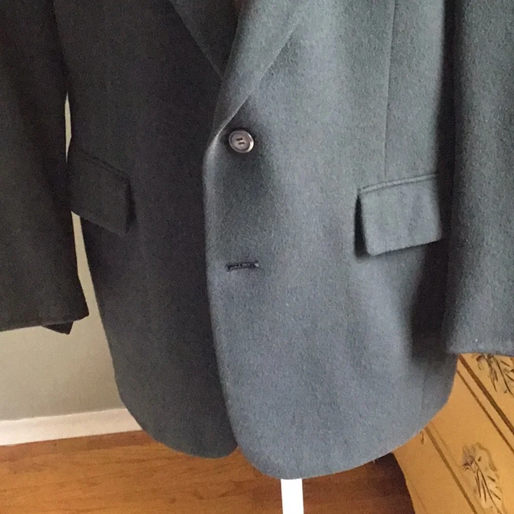 Jos A. Banks 42R Dark Green Wool Blend Two Button Blazer Sport Coat Jacket